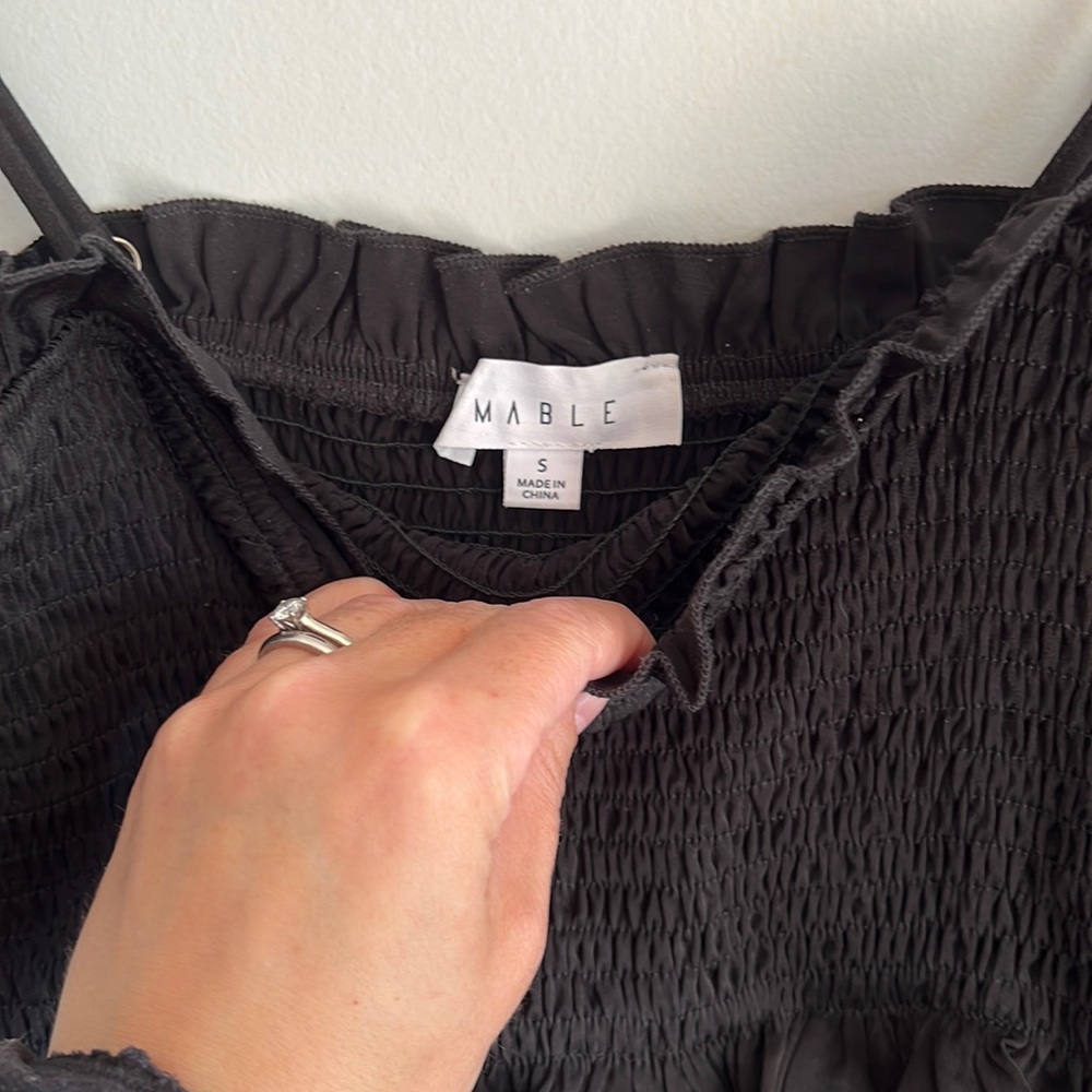 PinkBlush ruched black maxi maternity dress
